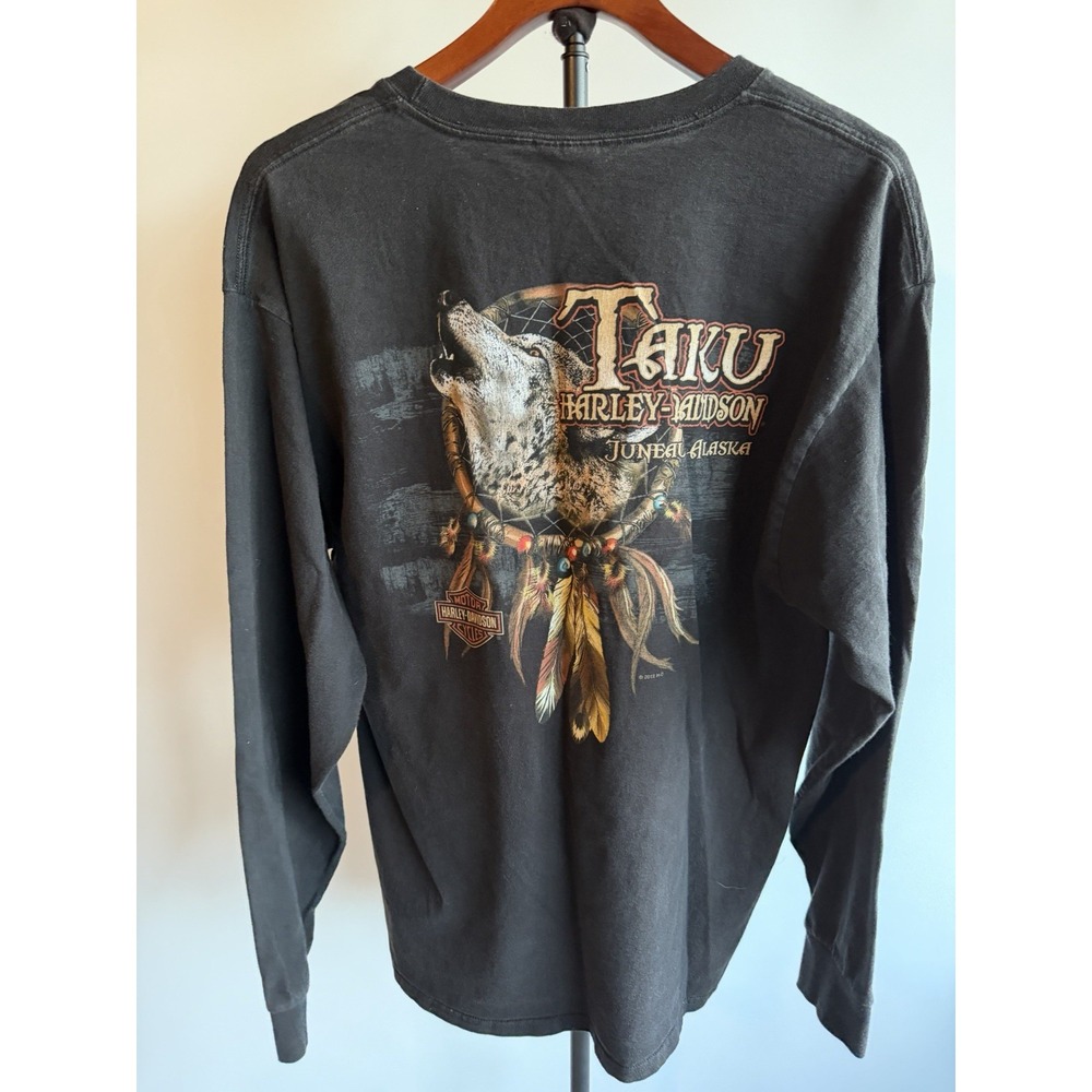 Vintage Harley Davidson Taku Juneau Alaska Dream Catcher 2012 Long Sleeve Men XL